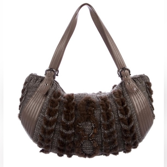 Salvatore Ferragamo Balena Mink Fur Tote Bag - Picture 2 of 10